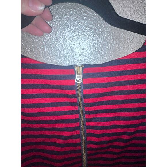 Tommy Hilfiger Nautical Preppy Studious Office Fisherman Red Navy Stripe Dress - Picture 7 of 10